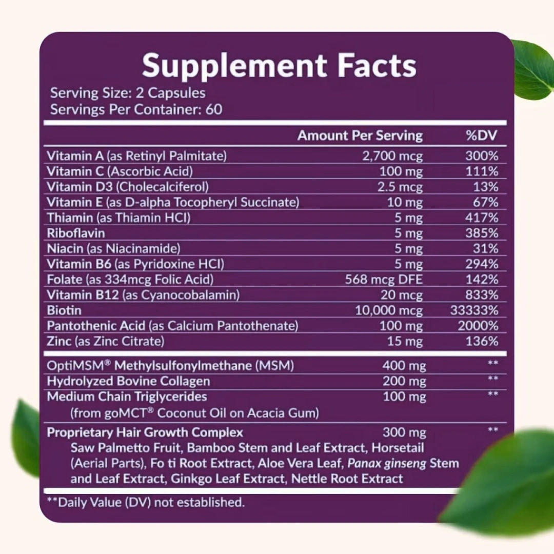 VITAMINAS PARA EL CABELLO Y UÑAS HAIR GROWTH® - Cuida tu cabello desde adentro