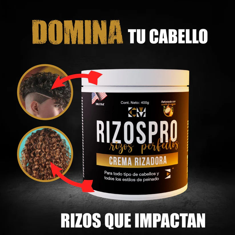 RIZOS PRO - Crema Activadora de Rizos con Hidratación Profunda, Brillo Natural y Control de Frizz