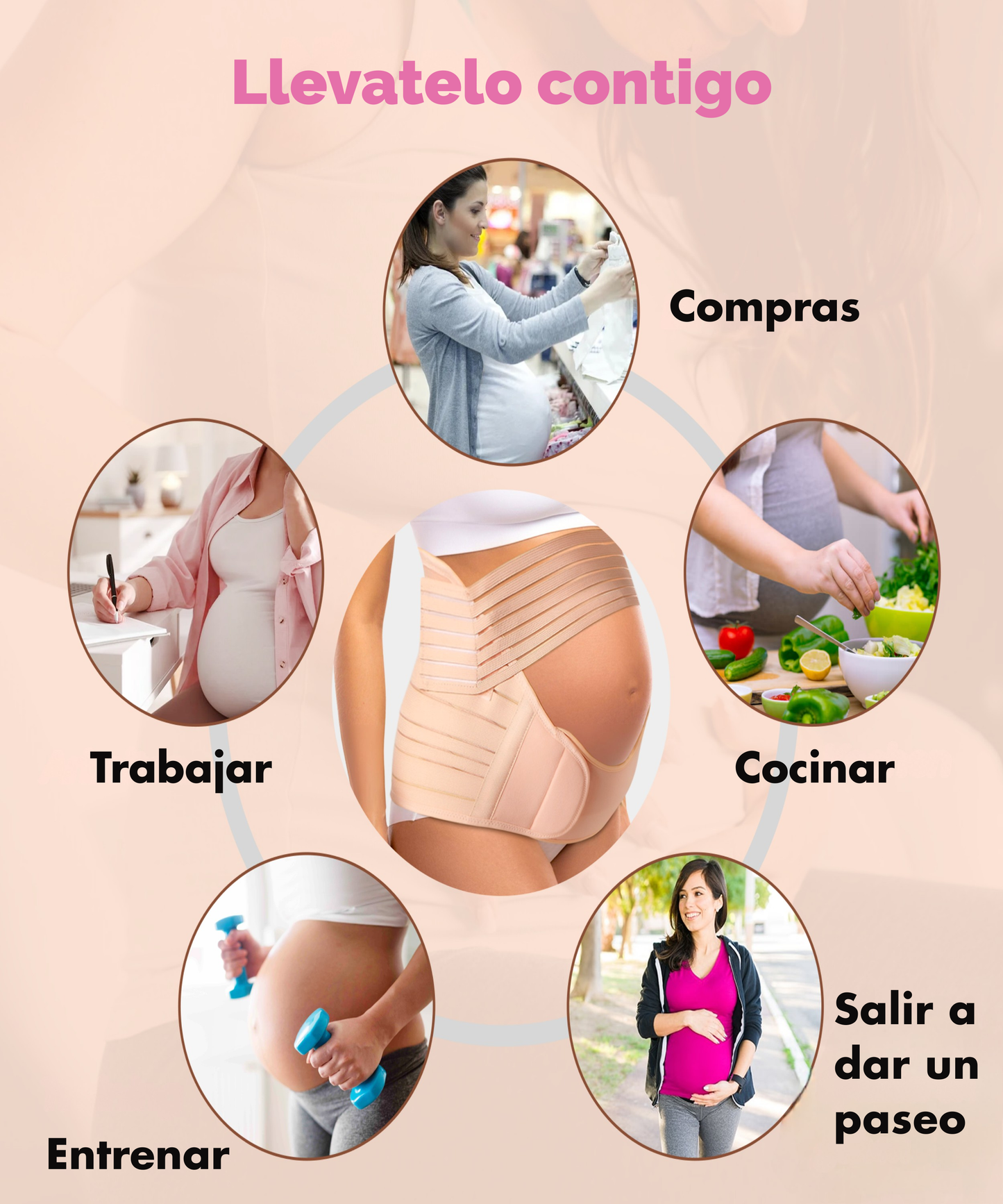Faja Suppro™ | ¡Adiós Dolor de Espalda en el Embarazo, soporte total para mamá y bebé!