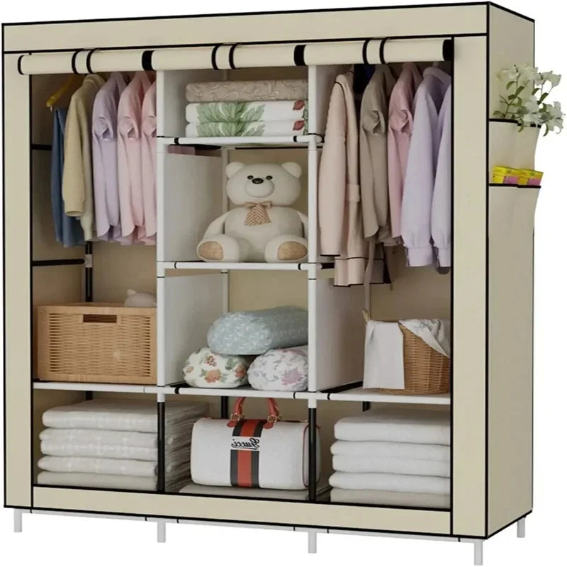 Armario - Closet en tela 3 Cuerpos. Portátil - Lavable