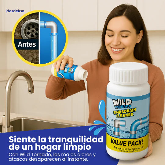Wild Tornado™ – ORIGINAL - Formula Americana que elimina Atascos y Olores al Instante