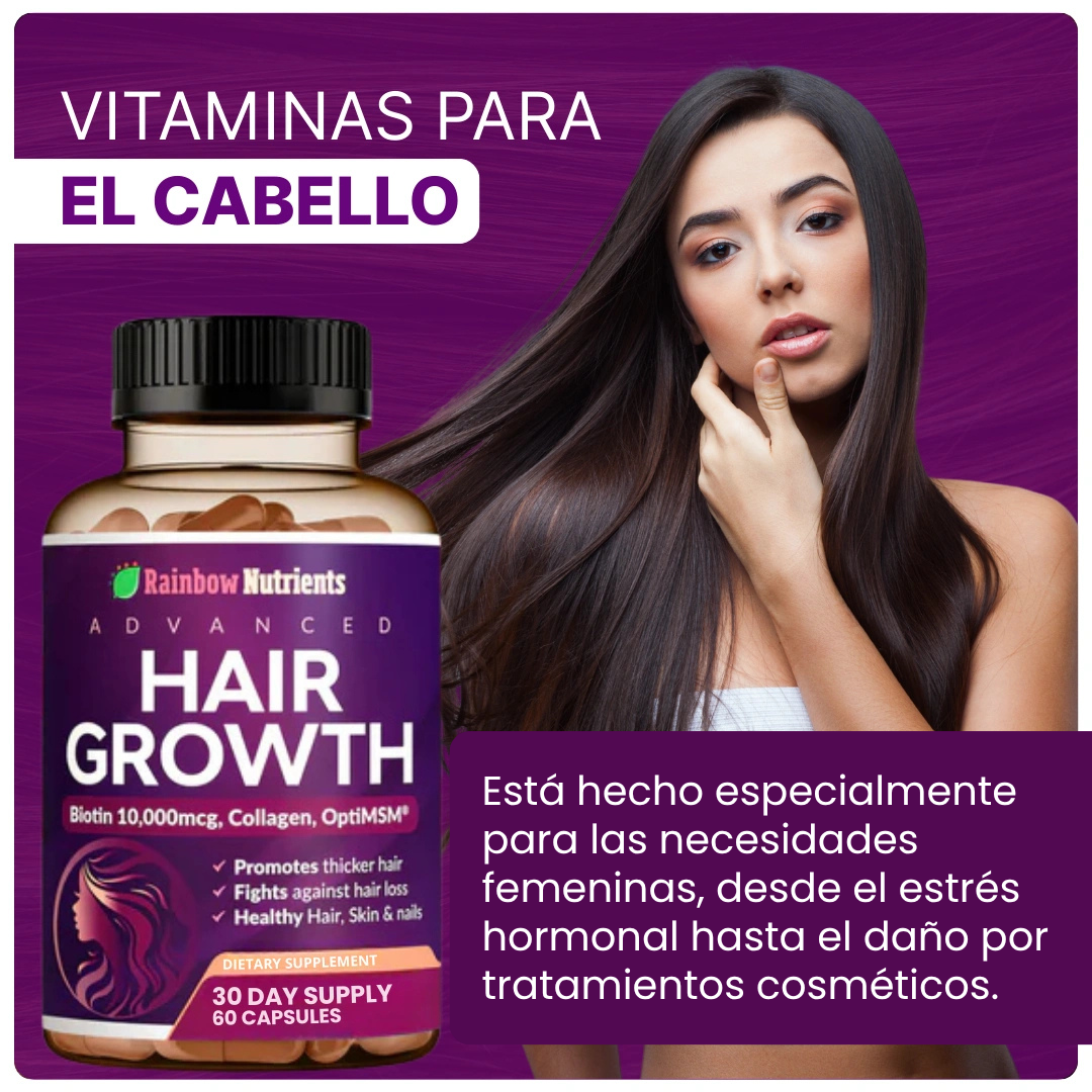 VITAMINAS PARA EL CABELLO Y UÑAS HAIR GROWTH® - Cuida tu cabello desde adentro
