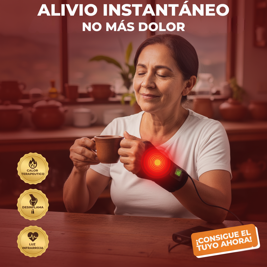 Muñequera Terapéutica + REGALO | Alivio térmico para tendinitis, artritis y túnel carpiano
