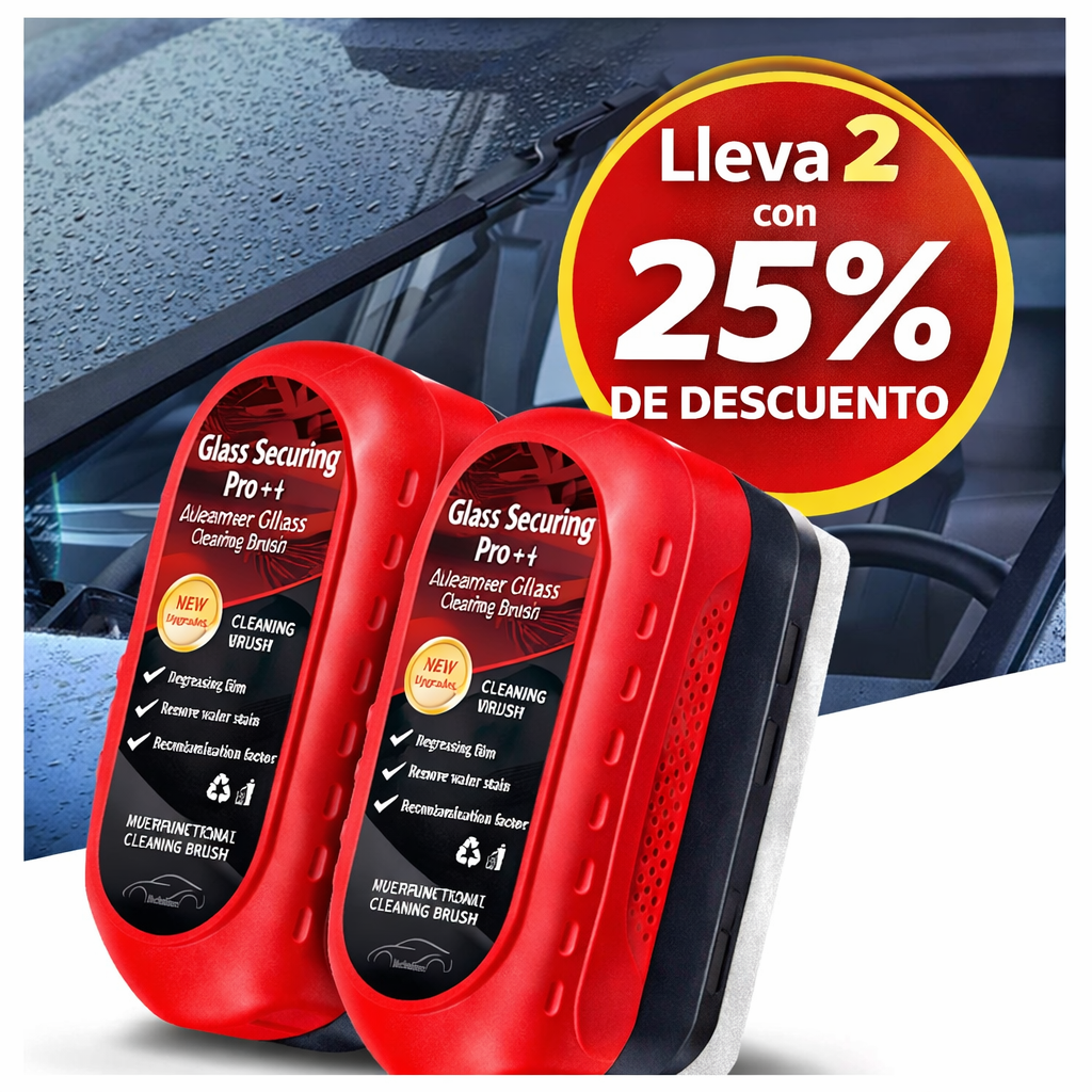 Glass-Pro® - con Cepillo de limpieza y película anti liquidos y polvo