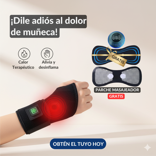 Muñequera Terapéutica + REGALO | Alivio térmico para tendinitis, artritis y túnel carpiano