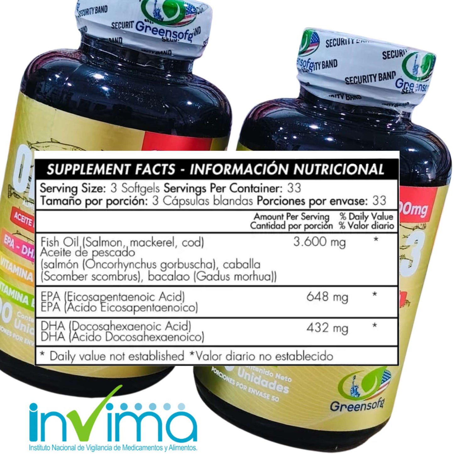 OMEGA 3 GREENSOFT® AMERICANO - CON REGISTRO INVIMA. OFERTA DE INTRODUCCIÓN2X1