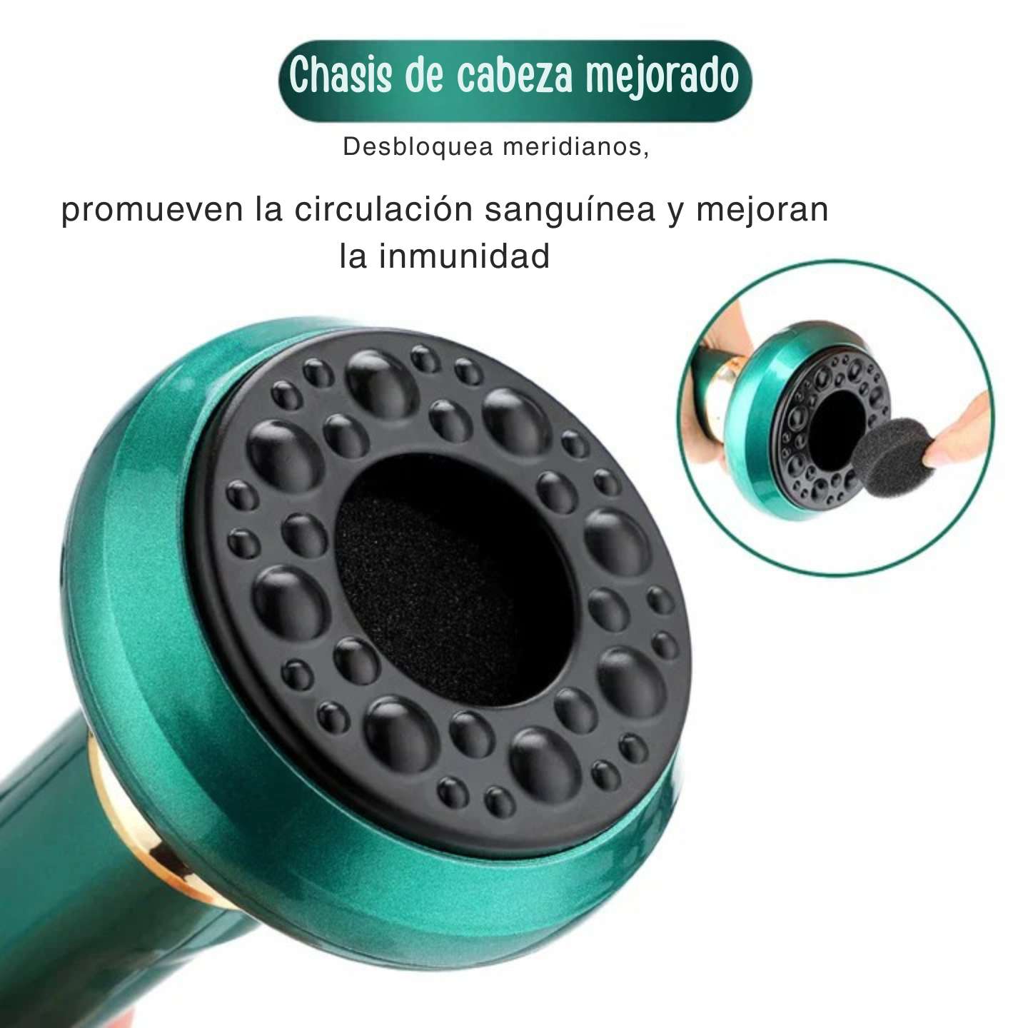 MASAJEADOR ELECTRICO DE VENTOSAS - CUPPING THERAPY®.  AYUDA CONTRA EL DOLOR, MEJORA CIRCULACIÓN, RELAJA, DISMINUYE EL ESTRÉS Y LA ANSIEDAD.