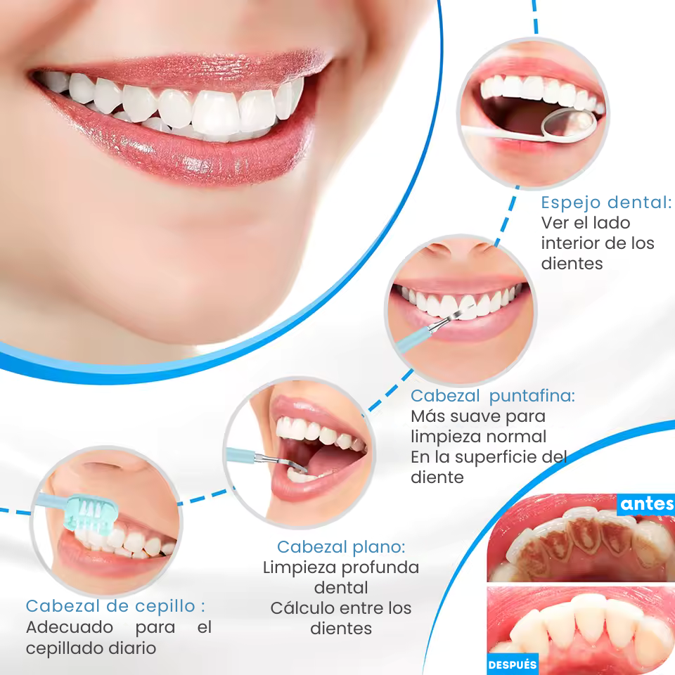 Cepillo Eléctrico Ultrasonico OralPro™ - Dientes blancos, sin manchas y sin dolor