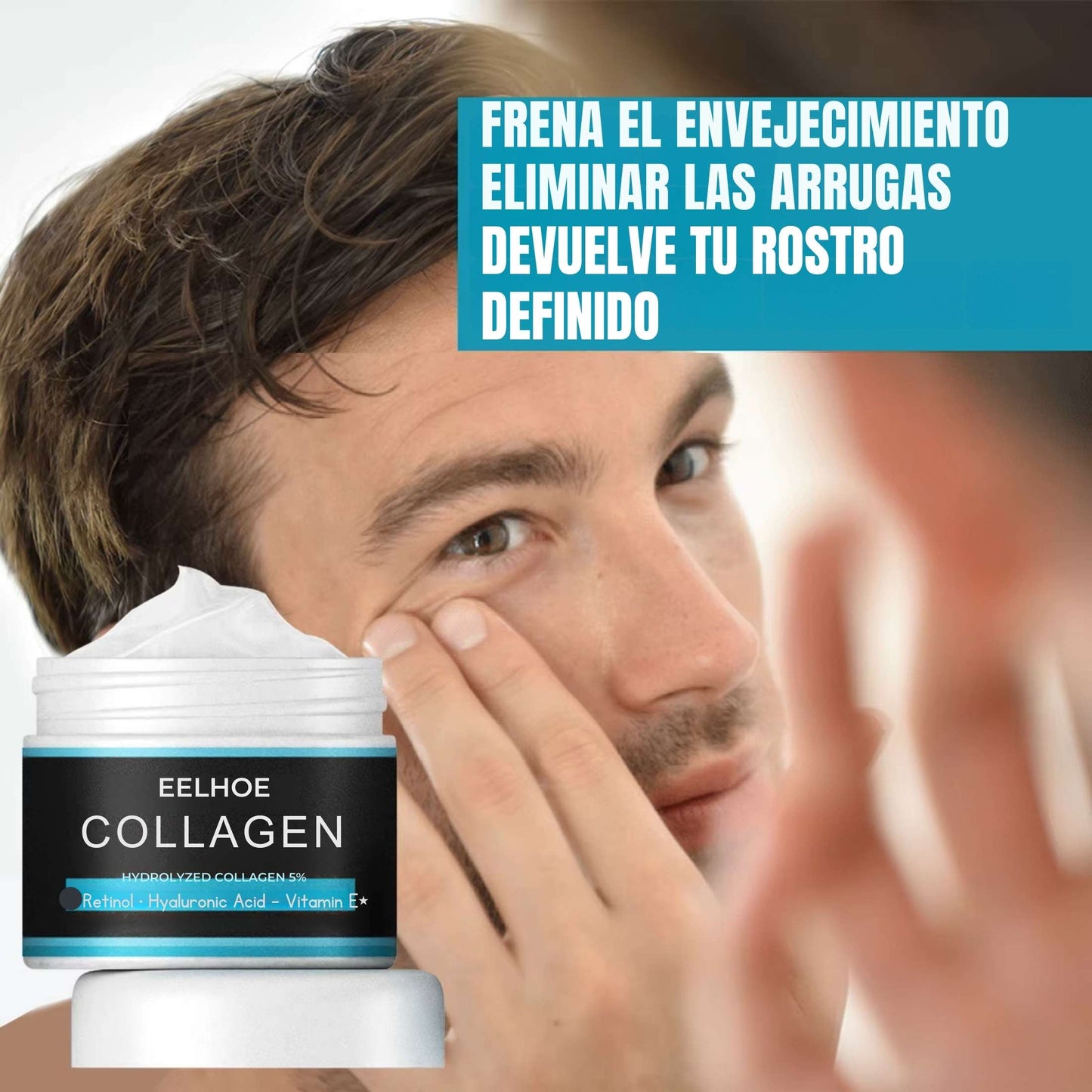 EELHOE® - Crema Antiarrugas Para Hombre 60g - Ayuda a eliminar las arrugas y recuperar la piel joven.