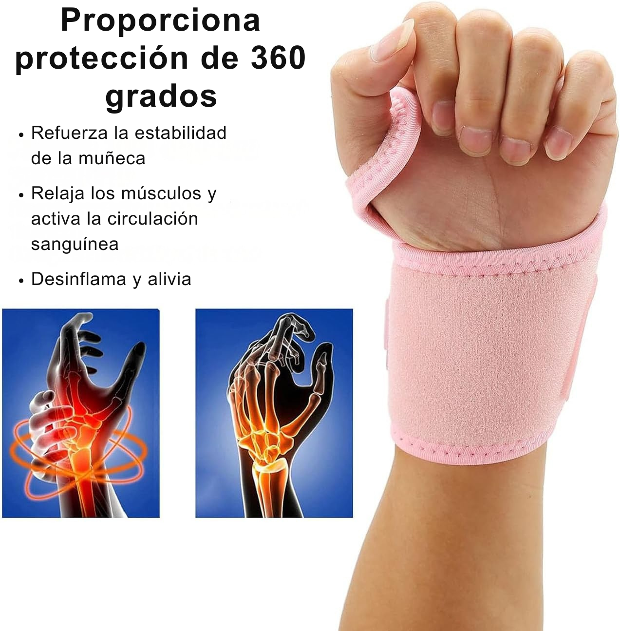 Muñequera Terapéutica + REGALO | Alivio térmico para tendinitis, artritis y túnel carpiano