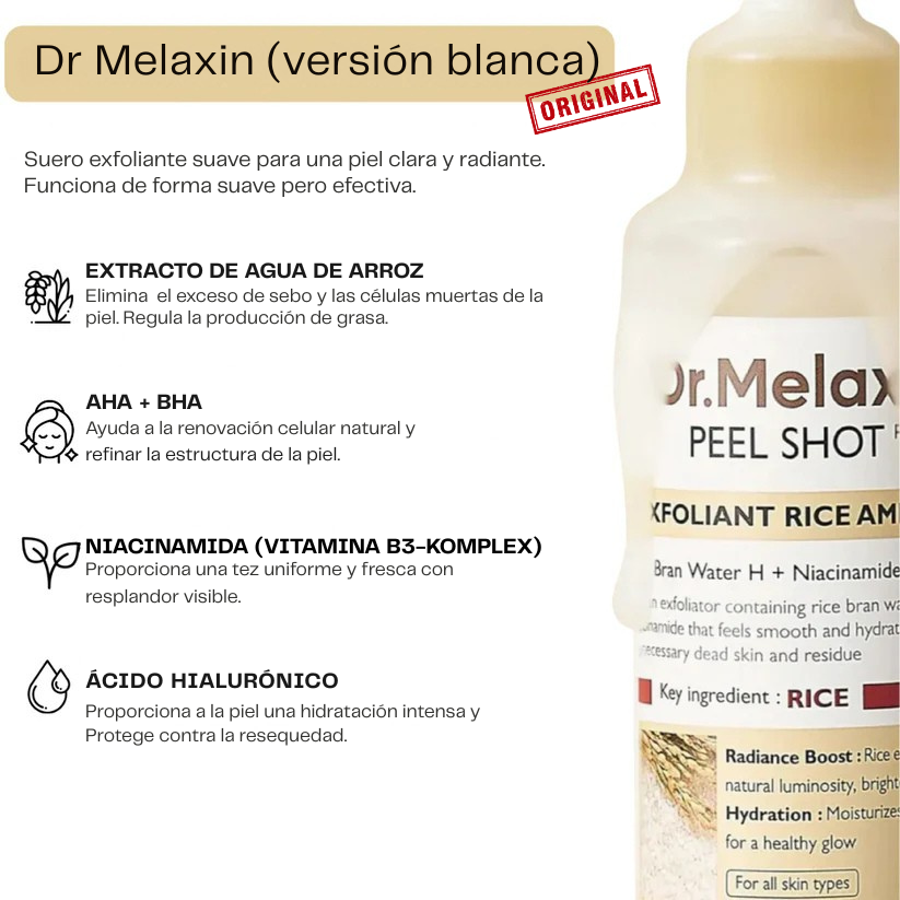 Dr. Melaxin ORIGINAL COMBO X 2 | Luce piel limpia, sin brillo, sin drama