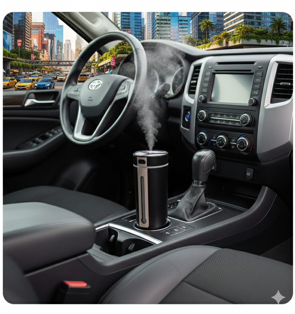 Humificador Car FreshAir® - Respira libre de bacterias y virus dentro de tu auto.