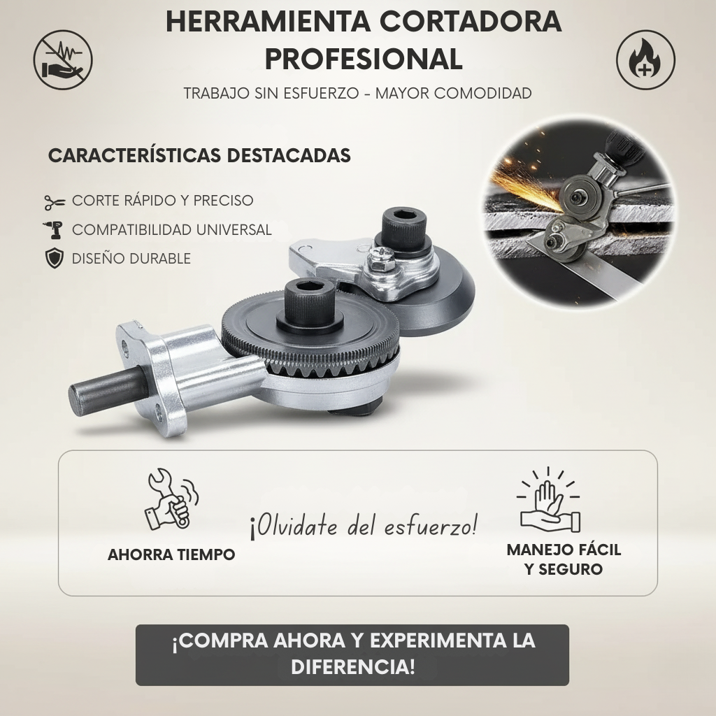 Cortador De Metal MetalCut® - Accesorio Para Taladro — La herramienta definitiva para cortar metal como un profesional, sin esfuerzos