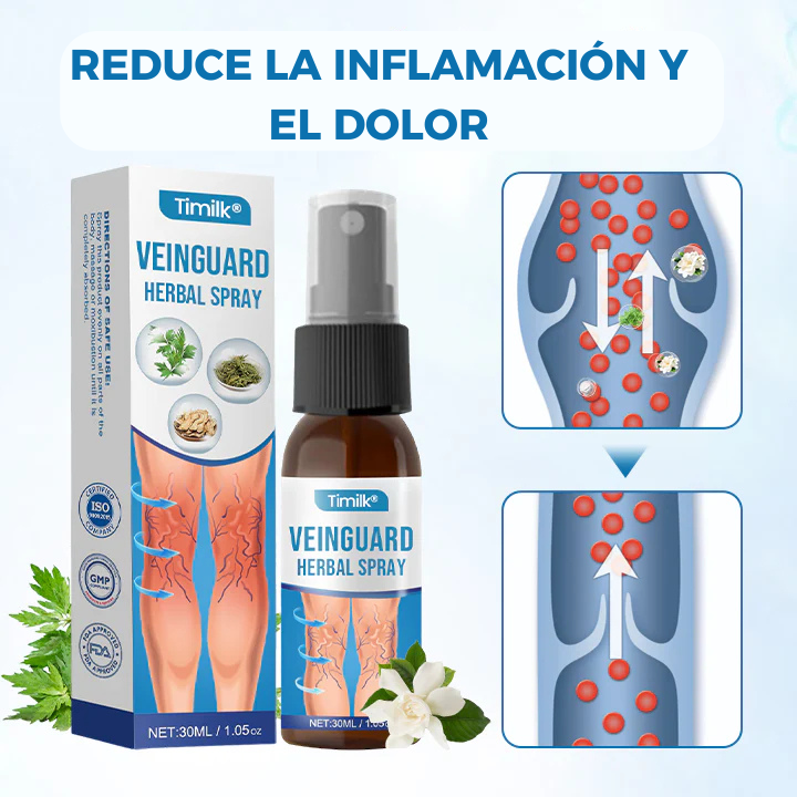 Timilk® Venas Varices Spray Herbal -🎁 REGALO 🎁 SPLASH RELAJANTE CON PROTECCIÓN UV