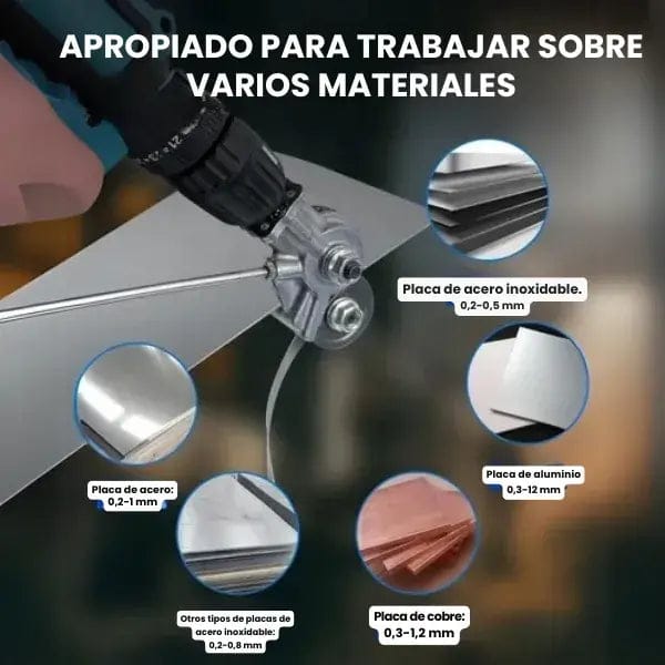 Cortador De Metal MetalCut® - Accesorio Para Taladro — La herramienta definitiva para cortar metal como un profesional, sin esfuerzos