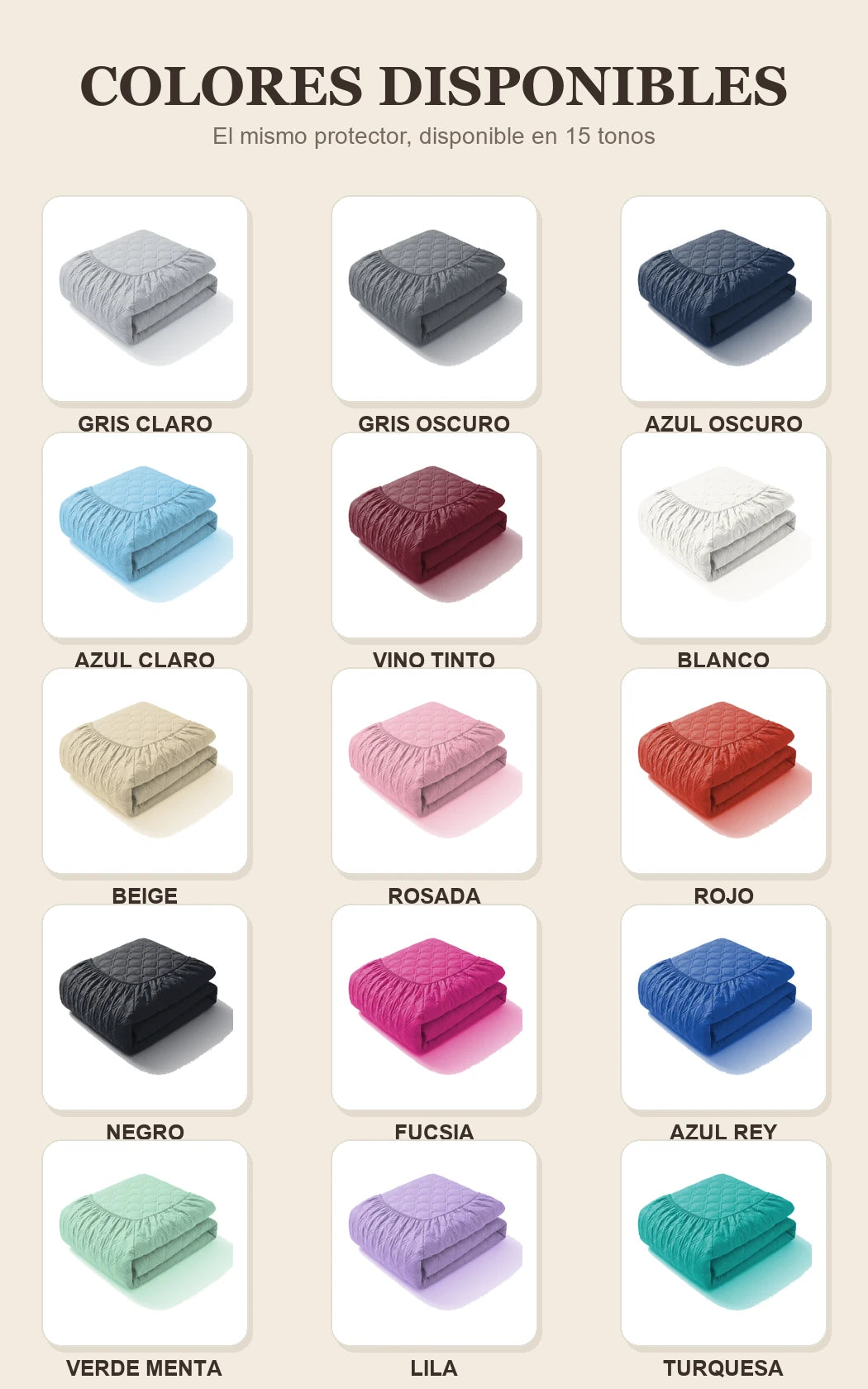 Colores disponibles